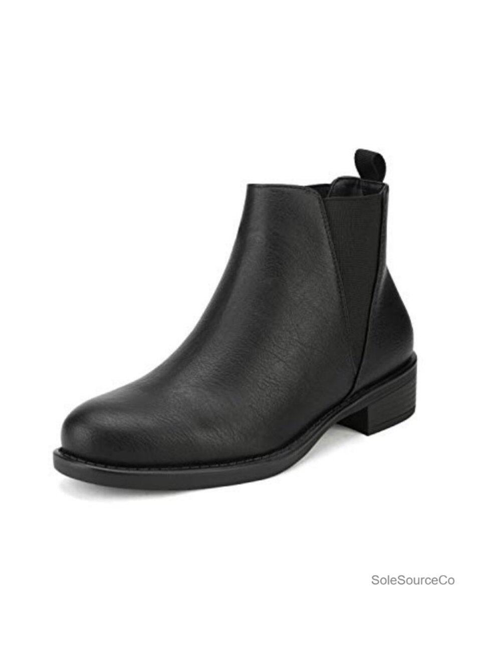 Women's Chelsea Ankle Boots Low Heel Faux Leather Lightweight Booties